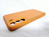 Husa Samsung S22 Plus piele ecologica, protectie camere, margini anti alunecare Portocaliu