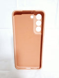 Husa Samsung S21 FE silicon, protectie camere, interior material textil Roz