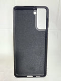 Husa Samsung S21 Plus silicon, protectie camere, interior material textil Negru