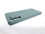 Husa Samsung S21 Plus silicon, protectie camere, interior material textil Verde
