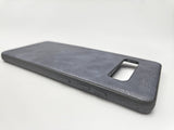 Husa Samsung S10 Plus din piele ecologica si margini silicon, protectie camere Albastru inchis