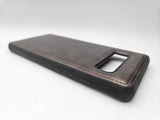 Husa Samsung S10 Plus din piele ecologica si margini silicon, protectie camere Maro