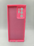 Husa Samsung Note 20 Ultra silicon, protectie camere si butoane, interior material textil Roz