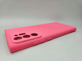 Husa Samsung Note 20 Ultra silicon, protectie camere si butoane, interior material textil Roz