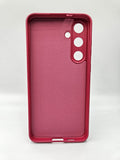Husa Samsung S24 Plus  silicon moale , protectie butoane, interior material textil Visiniu