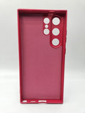 Husa Samsung S24 Ultra  silicon moale , protectie butoane, interior material textil Visiniu