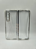 Husa Samsung Z Fold 3 fullcover din plastic, protectie camere,spate transparent , margini lucioase Argintiu