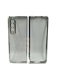 Husa Samsung Z Fold 3 fullcover din plastic, protectie camere,spate transparent , margini lucioase Argintiu