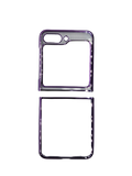 Husa Samsung Z Flip 5 fullcover din plastic, protectie camere,spate transparent , margini lucioase Mov