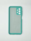 Husa Samsung A13  silicon moale , protectie butoane, interior material textil Albastru deschis
