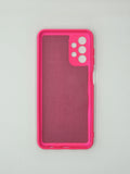 Husa Samsung A13  silicon moale , protectie butoane, interior material textil Roz