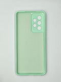 Husa Samsung A53  silicon moale, protectie camere ,interior material textil Verde