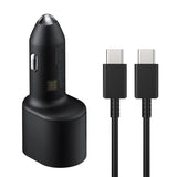 Set Incarcator Auto Super Fast Charge 2.0 Dual Port 45W si 15W USB -C si USB + Cablu Tip C Negru
