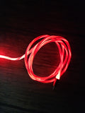 Cablu incarcare Fast Charge cu iluminare 2.4A, USB - Tip C , 1 metru Rosu