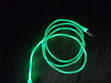 Cablu incarcare Fast Charge cu iluminare multicolora 2.4A, USB - Iphone , 1 metru Alb