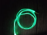 Cablu incarcare Fast Charge cu iluminare 2.4A, USB - Iphone , 1 metru Verde