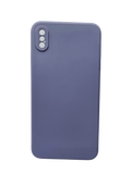 Husa Iphone Xs Max silicon, protectie camere si butoane, interior material textil Gri