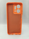 Husa Honor X7a silicon moale , protectie camere si butoane, interior material textil Portocaliu