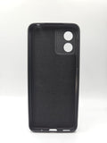 Husa Motorola E13 silicon moale, protectie camere si butoane, interior material textil Negru