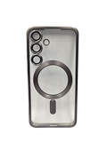 Husa Samsung S24 silicon moale, MagSafe, protectie camere si butoane Gri