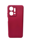 Husa Honor X7a silicon moale , protectie camere si butoane, interior material textil Visiniu