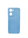 Husa Oppo A57s silicon moale, protectie camere si butoane, interior material textil Albastru
