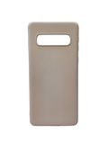 Husa Samsung S10 silicon moale, protectie camere si butoane, interior material textil Crem