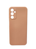 Husa Samsung A14 silicon , protectie butoane, interior material textil Roz