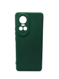 Husa Oppo Reno 10 silicon, protectie camere si butoane, interior material textil Verde