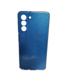 Husa Samsung S21 silicon gel model cu sclipici , protectie camere Albastru