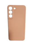 Husa Samsung S21 FE silicon, protectie camere, interior material textil Roz