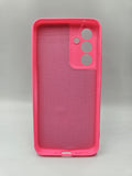 Husa Samsung A54 silicon moale , protectie butoane, interior material textil Roz