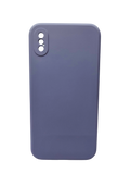 Husa Iphone X silicon, protectie camere si butoane, interior material textil Gri
