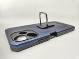 Husa Xiaomi Redmi 12 silicon si plastic, suport inel rotativ, protectie camere si butoane Albastru