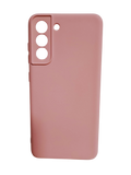 Husa Samsung S21 FE silicon moale, protectie camere, interior material textil Roz