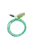 Cablu incarcare Fast Charge cu iluminare 2.4A, USB - Iphone , 1 metru Verde