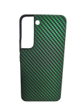 Husa Samsung S22 tip kevlar, slim case, protectie butoane, textura carbon Verde