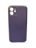 Husa Iphone 12 Luxury piele ecologica, antisoc , margini anti alunecare Mov