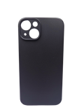 Husa Iphone 14 silicon moale, protectie camere si butoane,interior material textil Negru
