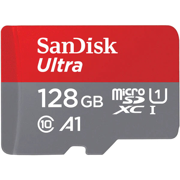 Card de memorie SANDISK Ultra microSDXC, 128GB, 140MB/s, clasa 10/U1/A1, UHS-I cu adaptor