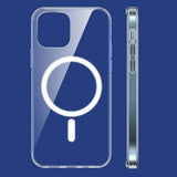 Husa Iphone 14 Pro Max din silicon , Antisoc, MagSafe, Transparenta