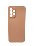 Husa Samsung A23   silicon, protectie butoane, interior material textil Roz