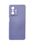 Husa Xiaomi 11T Pro silicon, protectie camere si butoane, interior material textil Lila