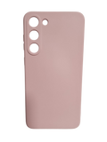 Husa Samsung S23 silicon moale, protectie camere ,interior material textil Roz