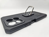 Husa Honor X8a silicon si plastic, suport inel rotativ , protectie camere si butoane Negru