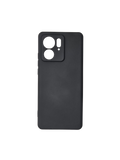 Husa Motorola Edge 40 silicon moale, protectie camere si butoane, interior material textil Negru