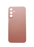Husa Samsung A15 silicon moale, protectie butoane, interior material textil Roz