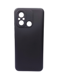 Husa Xiaomi Redmi Note 12C silicon moale, protectie camere si butoane, interior material textil Negru