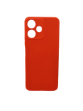 Husa Xiaomi Redmi 12 silicon moale, protectie camere si butoane, interior material textil Rosu