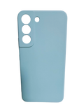 Husa Samsung S21 FE silicon, protectie camere, interior material textil Turcoaz